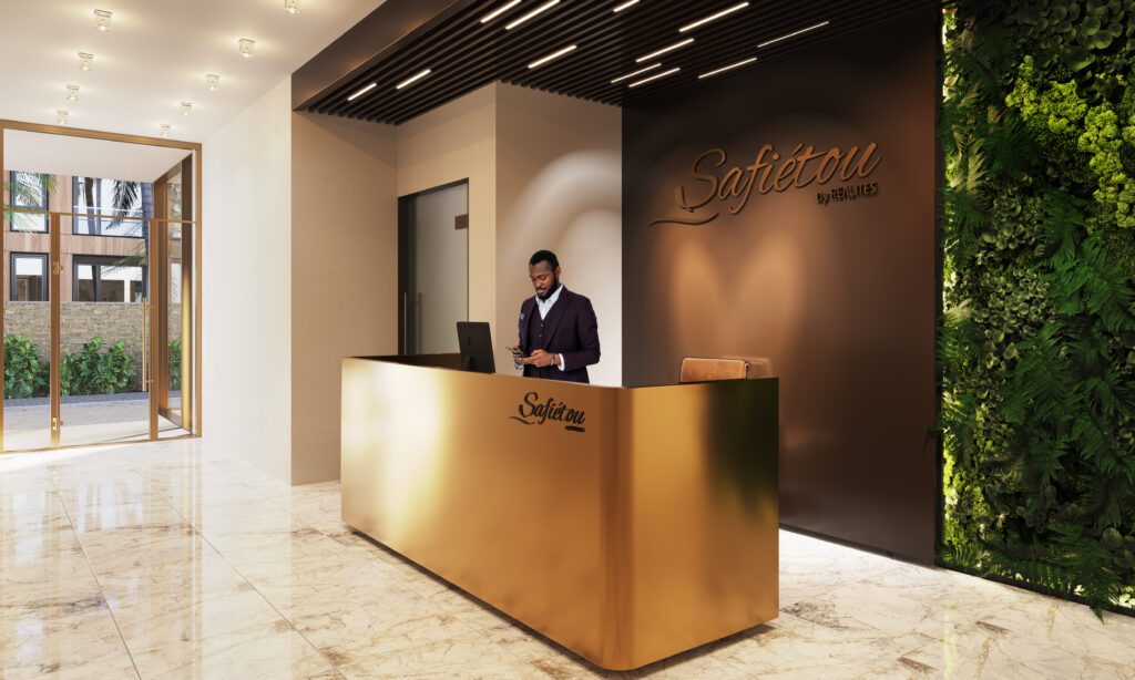 Non-contractual image of the lobby with concierge service at Résidence Safiétou